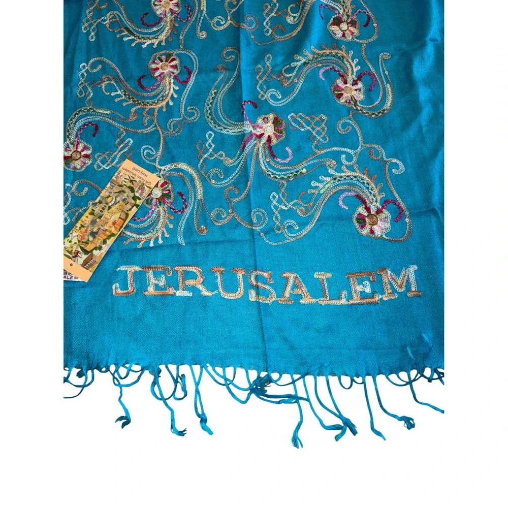 Lot of 3 Jerusalem 100% Cashmere Pashmina Scarves Bundle 70x28 Paisley NWT